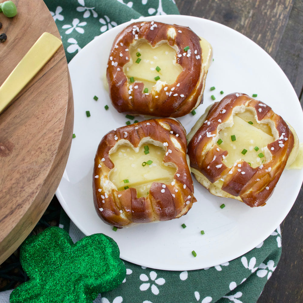 Shamrock Soft Pretzel Grilled Cheeses