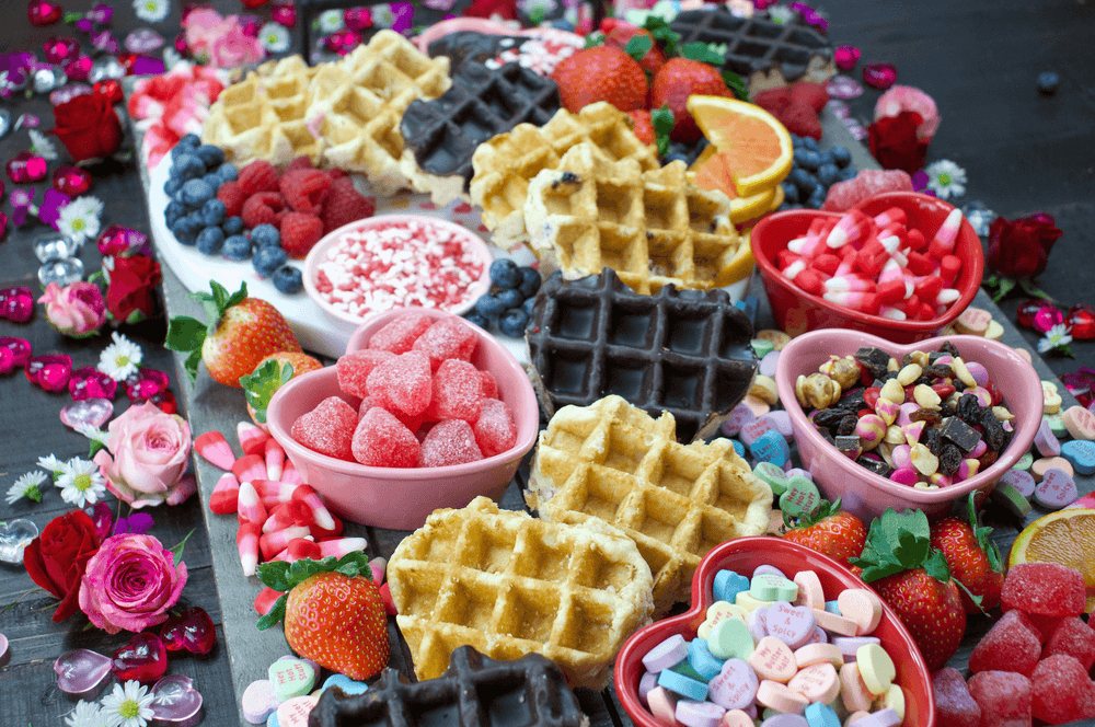 Valentine's Day Waffle Board
